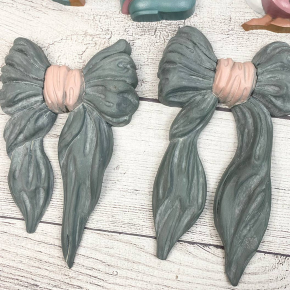 VNT 1980's Country Boy Girl & Bow Wall Decor Set Burwood Product Co and Homco - Picture 5 of 11